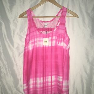 NWT Neon Pink & White Calvin Klein Top
